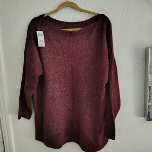 Abercrombie & Fitch Burgundy Crew Neck Sweater